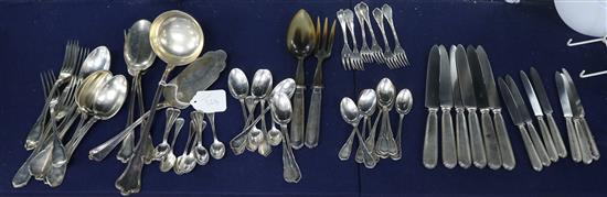 A modern sixty eight piece mixed canteen of Italian .800 standard silver 68oz (2150 grams)